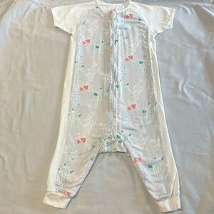 🐥 NEST Designs Rayon Bamboo Gray/White Sleep Sack Pajamas with Zip-Front Design